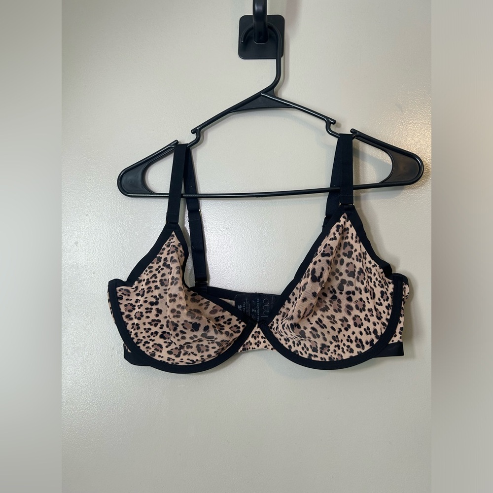 CUUP Leopard Print Bra - Black and Tan